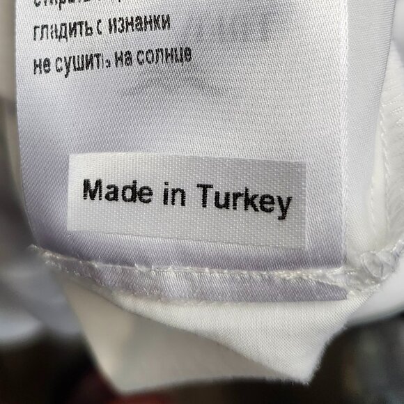 Marc Aurel Women's White Button-Up Bow Tie Shirt W/Bell Cuffs Size 40 - Picture 6 of 11